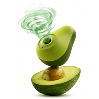 Nouveau Vibrateur Puissant en Forme d'Avocat, Stimulateur Clitoridien à Succion par Impulsions d'Air, Mini Jouet Sexuel Portable de Voyage pour Femmes