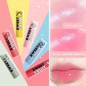 Venta al por mayor de maquillaje de etiqueta privada jalea lápiz <span class=keywords><strong>labial</strong></span> de larga duración hidratante Plumping impermeable PH Color cambiante fruta bálsamo <span class=keywords><strong>labial</strong></span> - Product Image 1