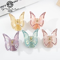 Pince à cheveux motif papillon magnifique, polyvalente, faite à la main, avec logo personnalisé, pour chignons arrière, accessoire capillaire pour femme