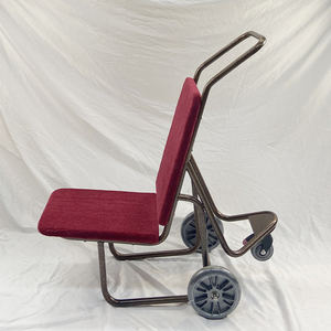 Chaise de banquet en métal au design moderne chariot pour hôtels restaurants chaise de salle à manger de mariage chariot de transport trois roues mariages événements - Product Image 4
