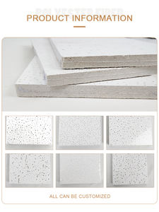 QIANQIAO Techo Diseño de techo Techo falso Tablero de aislamiento de lana mineral 595*595mm Azulejos de techo de fibra mineral - Product Image 2