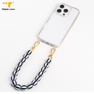 Chaîne de téléphone perlée en acrylique avec motif bonbons colorés mignons, lanière bandoulière et bracelet de poignet pour <span class=keywords><strong>iPhone</strong></span> 13 14 15 16 17 Pro - Product Image 1