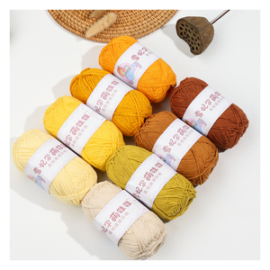 Fil de coton pour bébé de lait recyclé à 4 brins à haute ténacité pour tricoter et tisser à la main du fil mélangé d'un fournisseur de confiance - Product Image 3