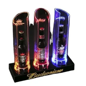 Pop Model Liquor Bottle LED Display Levitating and Rotating Beverage Advertising Display Made of Acrylic and Plastic