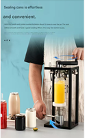 Boîtes en plastique transparentes à ouverture manuelle avec couvercle à anneau pour eau, café, lait, soda, jus, boissons gazeuses, eau minérale, tequila, thé