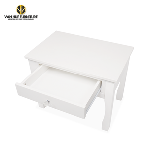 Classic White Wooden Bedroom Nightstand for Kids Room Decor with Single Drawer <b>Storage</b> <b>Small</b> Bedside Cabinet <b>Table</b> - Product Image 4