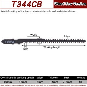 Juego de 5 Hojas de Sierra de Calar Profesionales Industriales ALLUSE, Personalizables OEM, con Vástago en T, 4MM TPI, 224MM de Longitud, 1.5MM de Grosor - Product Image 4