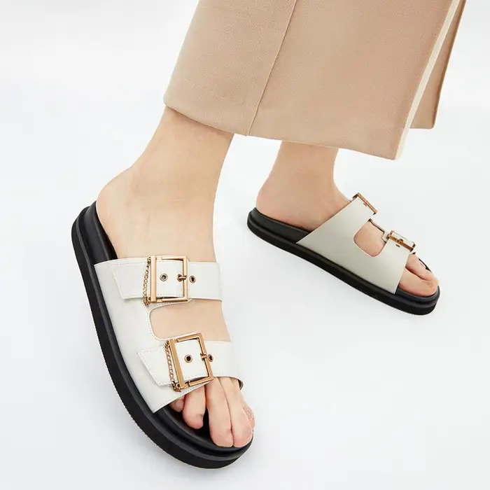 Top Quality Slippers Fashion Women Flip Flops Outdoor Beach Sandal Leather Slides