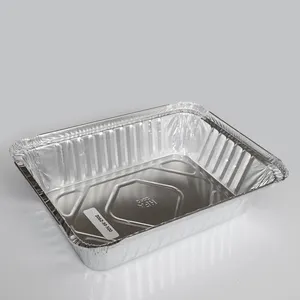 Có thể tái chế nhôm lá thực phẩm hộp với convient vệ sinh chống rò rỉ Hot kháng nhôm lá mỏng container