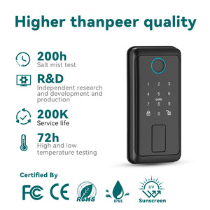<span class=keywords><strong>Serratura</strong></span> Intelligente per <span class=keywords><strong>Porta</strong></span> in Lega di Alluminio <span class=keywords><strong>con</strong></span> Codice RFID, Wi-Fi, Cloud, Tastierino Touch-Screen e Chiavistello di Alta Qualità - Product Image 4