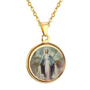 Collier religieux classique en or et argent ASONSTEEL pour cadeau, vente en gros de bijoux - Product Image 2