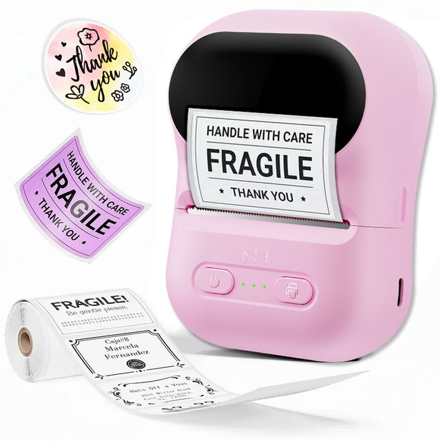 Mini Thermal Label Printer 57mm for for Android/iPhone 203dpi Home Use
