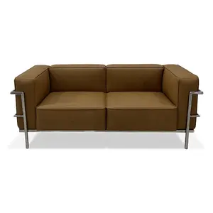 Factory High Density Sponge Stainless Steel Frame Reception Sofa Set furniture sofa set leather