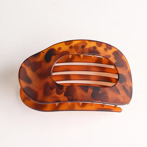 Vente chaude plat ovale bec de canard résine pinces à cheveux avec une forte adhérence pour fille conception Simple pinces à cheveux pour chignon coiffures - Product Image 5