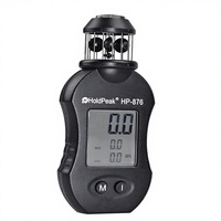 Anémomètre numérique portable HoldPeak HP-876 à 4 coupelles, mesure de la vitesse du vent à 360°, jauge de débit d'air, boussole, 42 m/s, matériau ABS, 0,1 m/s
