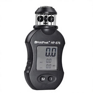 HoldPeak HP-876 휴대용 디지털 풍속계 4컵 360도 풍속 측정 공기 흐름 게이지 나침반 42m/s 미니 휴대용 - Product Image 1