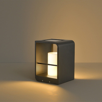 Haute luminosité IP65 étanche monocristal silicium solaire LED borne lampe inoxydable + résine Construction lumière capteur jardin