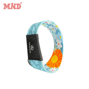 Transferencia de calor <span class=keywords><strong>Nylon</strong></span> NFC Pulsera tejida <span class=keywords><strong>MIFARE</strong></span> DESFire EV3 4K LOGO imprimible RFID NFC Pulsera elástica - Product Image 3