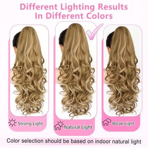 Extensiones <span class=keywords><strong>de</strong></span> Cabello Largas y Onduladas con Clip para Cola <span class=keywords><strong>de</strong></span> Caballo, Extensiones <span class=keywords><strong>de</strong></span> Cabello con Clip para Mujer, Extensiones <span class=keywords><strong>de</strong></span> Cabello con Clip para Cola <span class=keywords><strong>de</strong></span> Caballo con Reflejos - Product Image 5