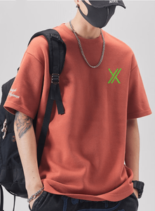 เสื้อยืดแขนสั้นสำหรับผู้ชายเสื้อคอกลมแขนห้าส่วนผ้าฝ้ายขนาดใหญ่280กรัม - Product Image 6