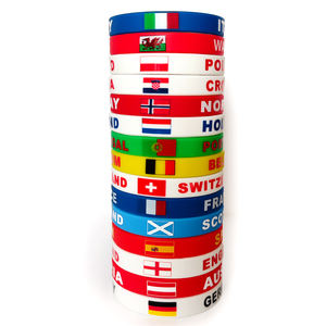 Pulsera de Silicona con Bandera Mundial 2026, Estados Unidos, México, Canadá, Regalo Conmemorativo para Fanáticos del Fútbol, Brazalete de Goma de Fútbol - Product Image 1
