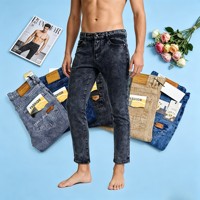 Jean Skinny Extensible Homme NMR020 à 6,98 $ – Denim Vintage Délavé à l'Acide, Coupe Slim Élastique pour le Streetwear (Vente en Gros)