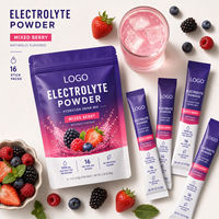 Poudre d'électrolytes à saveur de fruits naturels pour la nutrition sportive, mélange pour boisson hydratante, vitamines, minéraux, reconstitution énergétique, marque privée