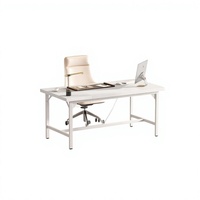 Bureau d'ordinateur mobile en bois avec roulettes, style moderne et simple, table de bureau à domicile