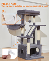 Arbre à chat en sisal durable de 38,5 pouces, tour pour chats d'intérieur et chatons, avec condo luxueux, paniers réglables et emballage en carton