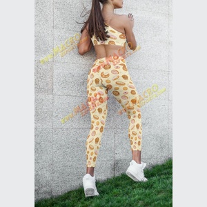 Leggings épais tricotés en Spandex/Nylon, longueur cheville, avec effet froncé aux fesses, taille haute, coupe en V, respirants, pour femmes - Product Image 2