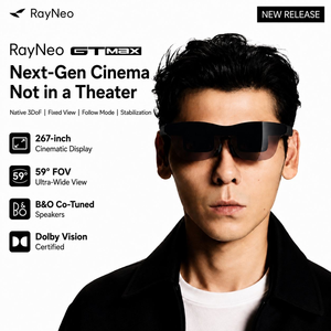 Gafas Inteligentes AR RayNeo GT Max Flagship, 59 FOV, Visualización de Películas en HD, Dolby <span class=keywords><strong>Vision</strong></span> Nativo - Product Image 1