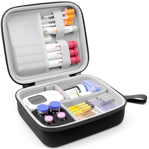 Sac Organisateur Personnalisé pour Fournitures Diabétiques : Stylos à Insuline, Flacons, Seringues, Aiguilles <span class=keywords><strong>de</strong></span> Ponction, Étui Portable pour le Stockage des Peptides - Product Image 1