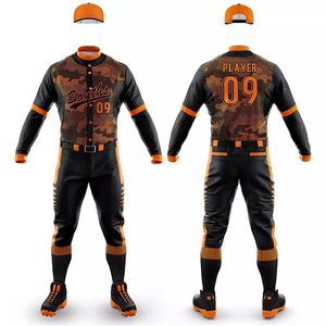Ensemble de maillots de baseball personnalisés pour hommes, manches longues, sublimés, anti-transpiration, uniforme sportif toutes saisons - Product Image 6