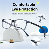 Montures de lunettes en silicone TR90 pour enfants et adolescents, résistantes aux chocs, anti-collision, non-ruptibles, non-étranglantes, avec lentilles airbag 7129