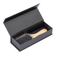 Lisseur pliable et chaud pour animaux de compagnie, barbe, poux en bois, dents larges, raie en bambou, peignes électriques à queue de rat, ensemble de couteaux, boîte d'emballage