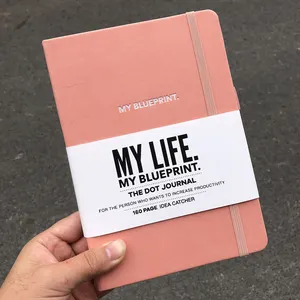 Mein leben inspirierungsschlag Hardcover 160 seiten pink dot tagebücher notizbücher individuelles persönliches logo