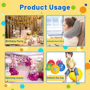 Pompe à <span class=keywords><strong>ballon</strong></span> manuelle à double <span class=keywords><strong>action</strong></span> bidirectionnelle pour ballons <span class=keywords><strong>de</strong></span> Noël, gonfleur à air manuel, article unique, pompe à ballons - Product Image 6