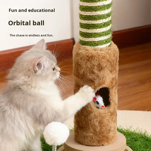 Tiragraffi per Gatti Grande in Legno e Albero per Gatti con Giocattolo, Design Natalizio Multifunzione, Confezione in Cartone Anti-Perdita - Product Image 3