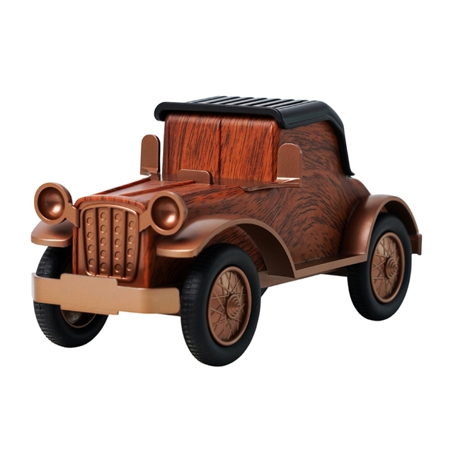 Hot  Shaped Wireless Speaker A9 Creative Wooden Car Old Fashioned Classic Style Speaker With Mobile Phone Holder