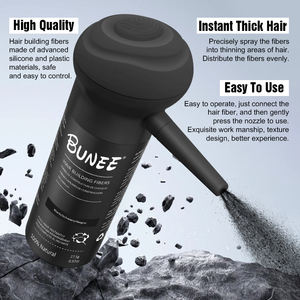 BUNEE 유기농 스타일링 헤어 섬유 파우더 스프레이 애플리케이터 30g 개인 라벨 헤어 섀도우 효과가있는 전기 헤어 빌딩 섬유 - Product Image 3