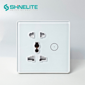 Shinelite yüksek kaliteli cam akıllı <span class=keywords><strong>WIFI</strong></span> anahtar priz 2 yıl garanti <span class=keywords><strong>Wifi</strong></span> 5 Pin çok fonksiyonlu güç soketi - Product Image 1