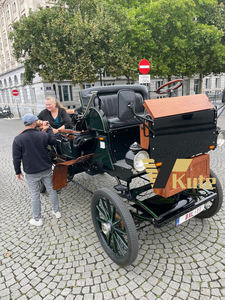 Charrette électrique de type calèche à châssis renforcé, chariot de tourisme vintage avec décoration de lampe personnalisée pour le service des sites touristiques - Product Image 4