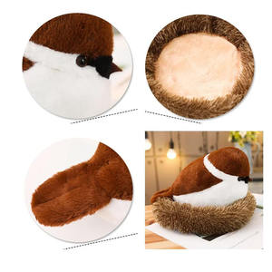 8432 Cute 3D Lifelike Plush Brown <strong>Sparrow</strong> Stuffed Toys with Birds Nest Huggable Dolls for Kids Birthday Gifts Plush Toys <strong>Sparrow</strong> - Product Image 2