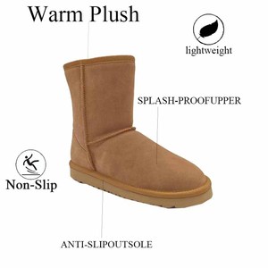 מגפי שלג סיטונאי של נשים ללא להחליק עור אמיתי עור חיצוני נשים נוח להחליק-על קרסול - Product Image 2