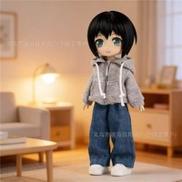 Joyfull Ob11 – veste à capuche unisexe à la mode, sweat-shirt et pantalon faits à la main pour poupée BJD à l'échelle 1/12, vêtements pour poupée modèle 1201