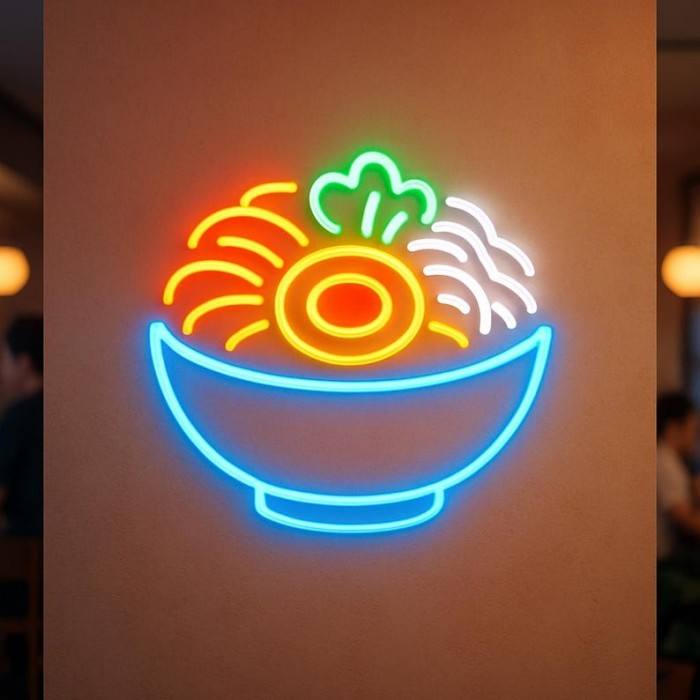 Custom Waterproof LED Neon Lights Ramen Wall Decoration