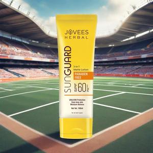 Jovees Herbal Sunguard Spf 60 3 In 1 Matte Lotion 100 Ml Fading Spots And Moisturizing - Product Image 4