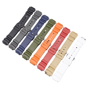 Bracelets de montre en caoutchouc PU camouflage 18 mm, accessoires pour montre, bracelet de remplacement pour <span class=keywords><strong>Casio</strong></span> AQ-S810W/AE-1200/1300/SGW-300 - Product Image 6