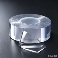 Ruban adhésif nano double face en PET acrylique haute viscosité, résistant à la chaleur, transparent, sans trace, sans résidu, qualité ingénieur, pour l'électronique