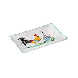 Platos de melamina Xiangyuan para restaurantes y hoteles comerciales, platos para acompañamientos, imitación de porcelana con diseño de gallo de la suerte. - Product Image 5